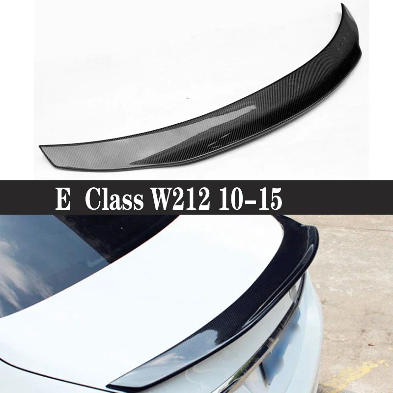 

For Mercedes Benz E Class W212 E200 E300 Carbon Fiber Spoiler Shunt Rear Tail fins Duckbill Car Wing Retrofit the rear wing