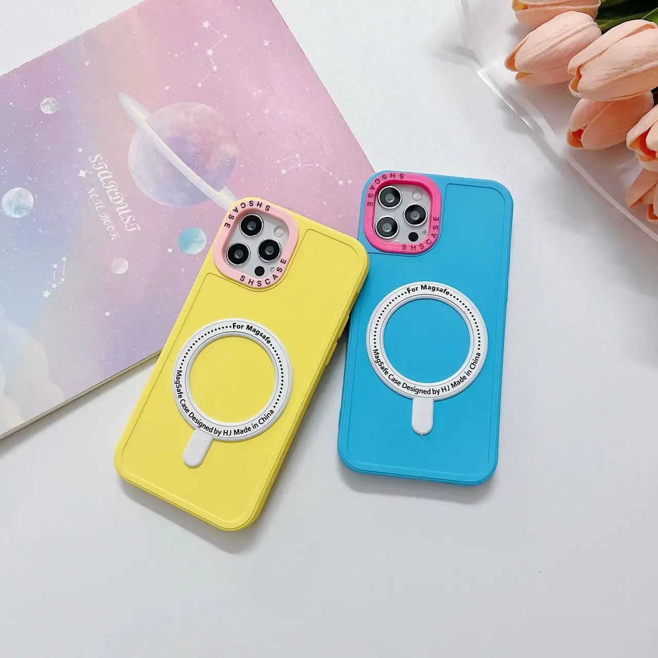 

Suitable for iPhone 11, 12, 13, 14, 15 Pro MAX color silicone phone case, matte Magsafe magnetic charging protective case