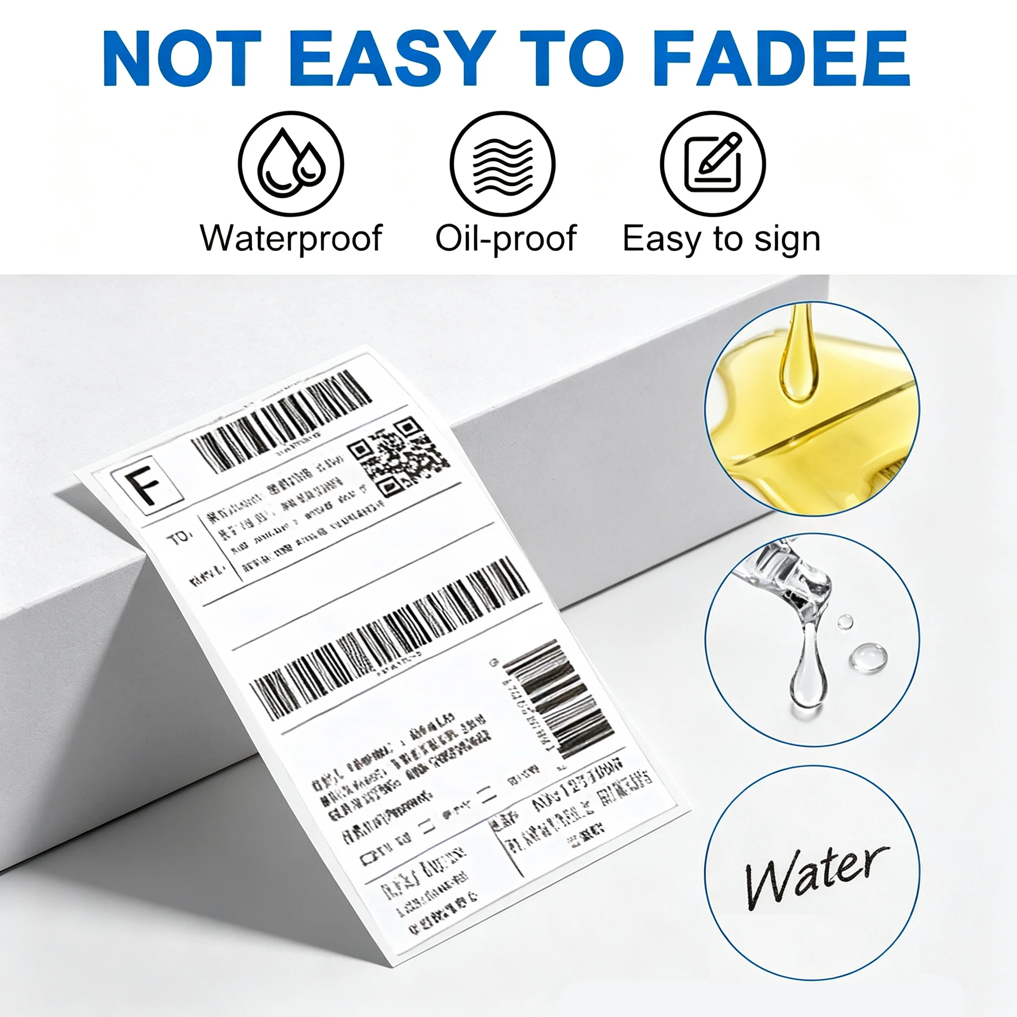 4*6 Inch Thermal Shipping Labels 100mm x 150mm, 500 Sheets Per Stack, Self‑Adhesive Postage Stickers, BPA‑Free 4×6 Inch