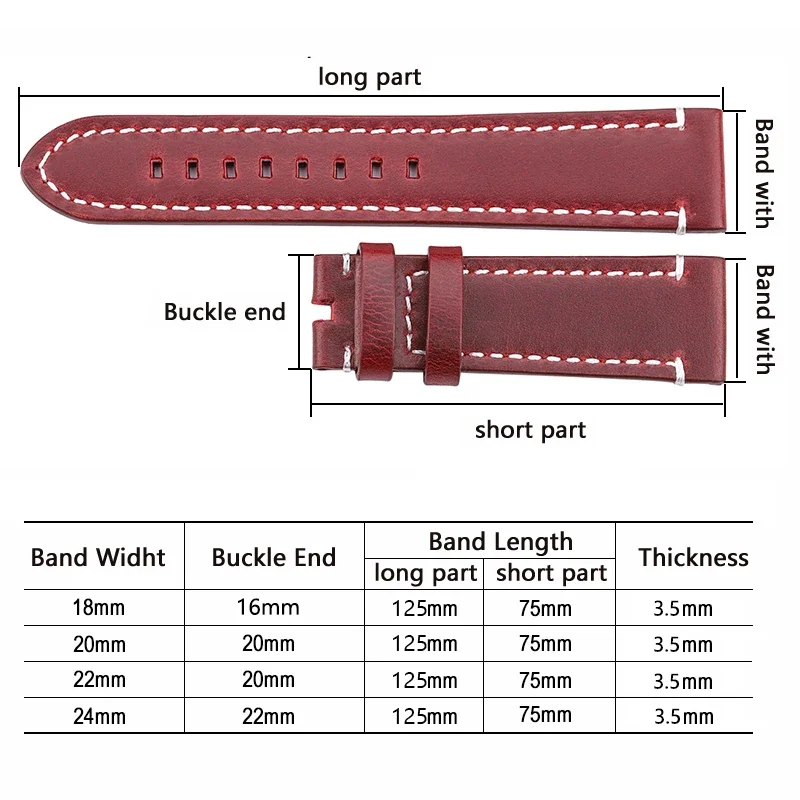 Genuine High-End Retro Calf Leather Watchbands 18mm 20mm 22mm 24mm Quick Release Strap for Samsung Huawei Watches