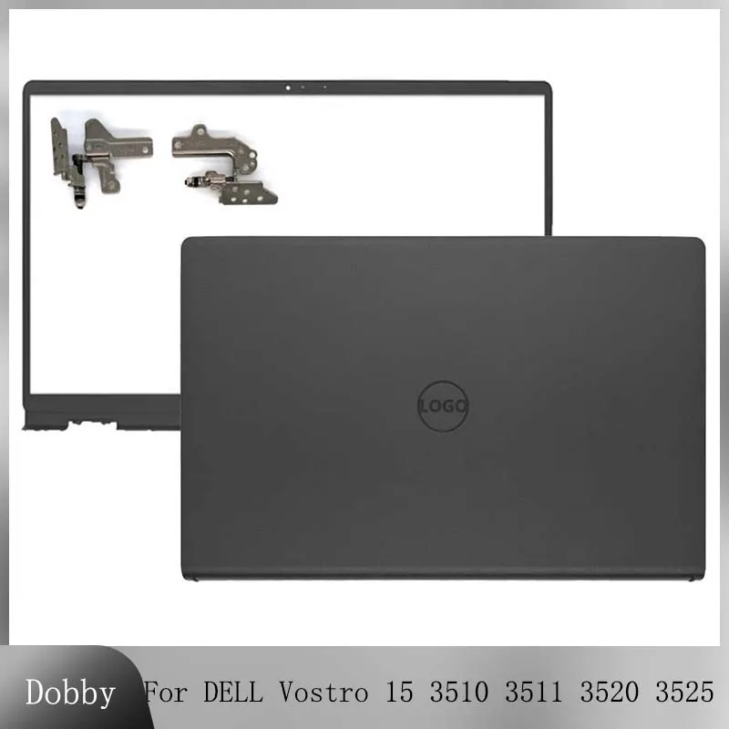 Caso original do portátil para DELL Vostro 15, LCD tampa traseira da tela, moldura frontal, dobradiça Top Case, tampa preta, 3510, 3511, 3520, 3525, DWRHJ, novo