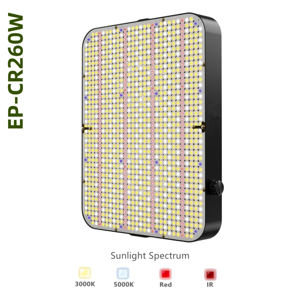 

2025 CR Real 260Watt Led Grow Light Full Spectrum SAMSUNG leds bead DIY with red light built with fans