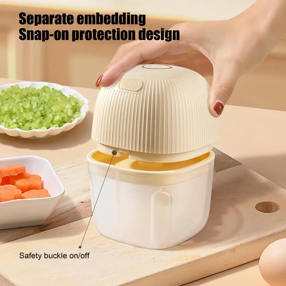 Food Supplement Maker Mini Food Processor Electric Garlic Chopper Portable Food Processor Cordless One-touch Kitchen for Peppers