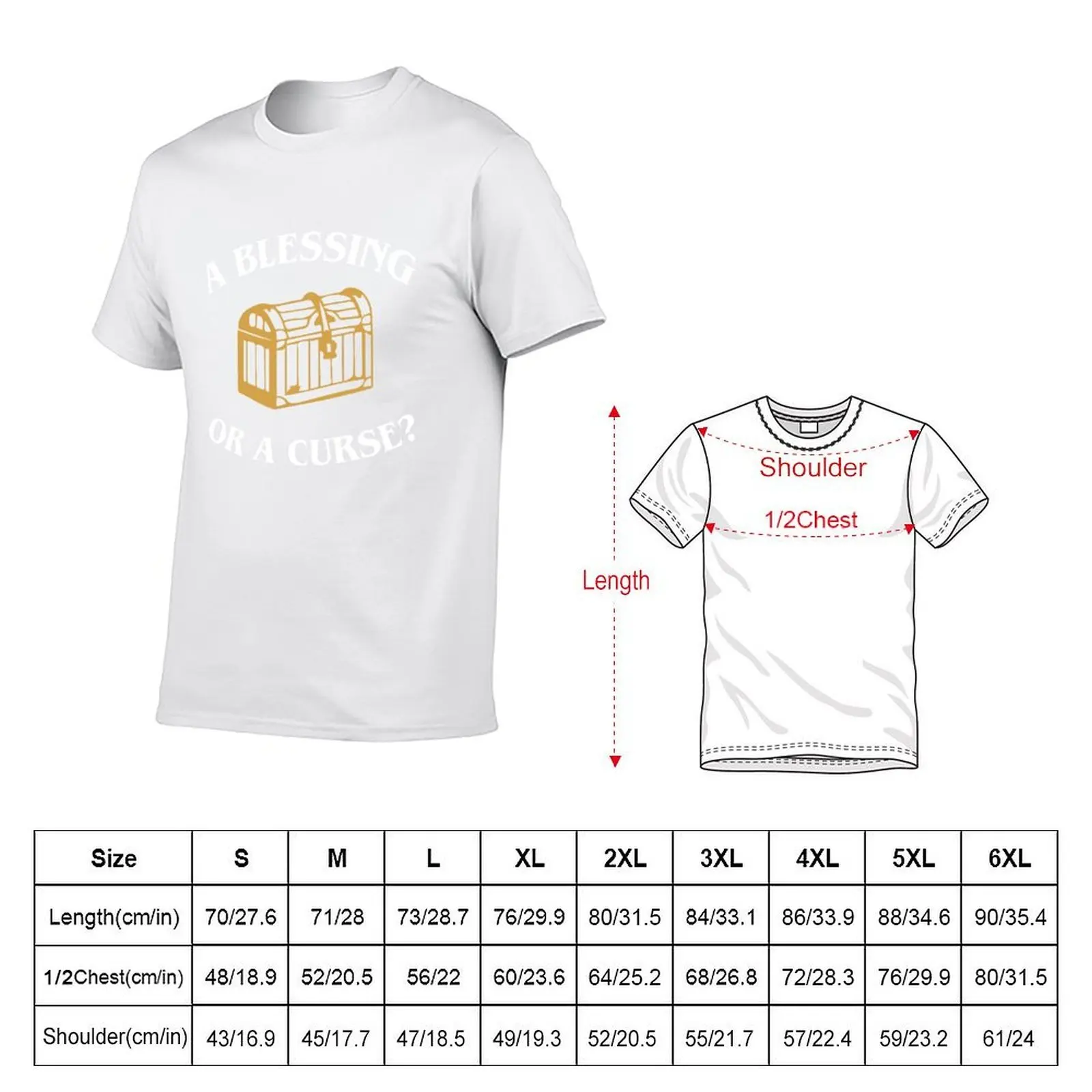 Mimic Blessing or Curse Tabletop RPG Gaming T-Shirt t shirts for man slim fit t shirt for man 100 percent cotton T-Shirt