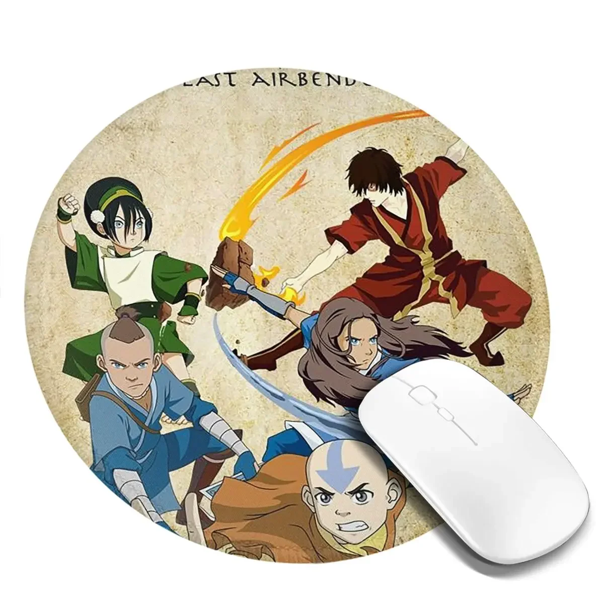 Avatar The Last Airdobladora Cartoon Round Mouse Pad Computer Keyboard Mouse Mat Gaming Laptop Desk Mat