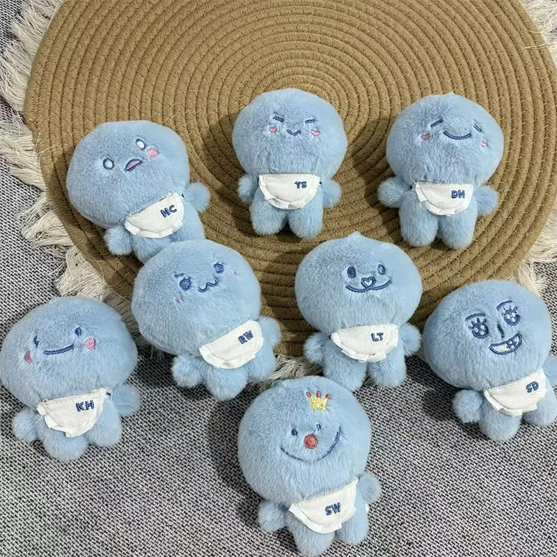 Hot Selling K-pop Idol Blue Plush Toy Keychain Cute Toy Pendant Soft Fluffy Unique Expression Plush Merchandise Gifts Fan Goods
