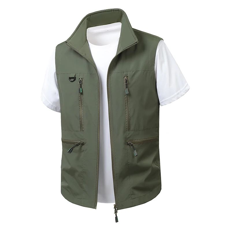 Classic Fishing Vest Men's Spring Summer Male Multi-Pocket Sleeveless Work Jacket Outdoor Travel Mountaineering Coat Clothing