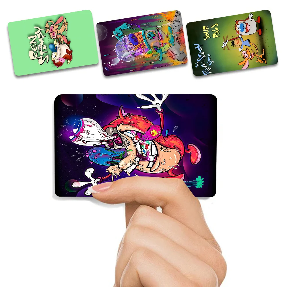 Ren und Stimpy Anmie Sticker Film Skin Cover für Kreditkarte, Debit, Bankkarte vorne