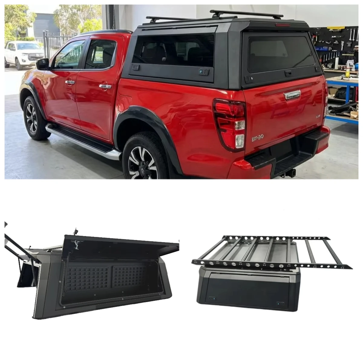 

Всепогодный водонепроницаемый алюминиевый топпер (кунг) 4x4 для пикапа DMAX