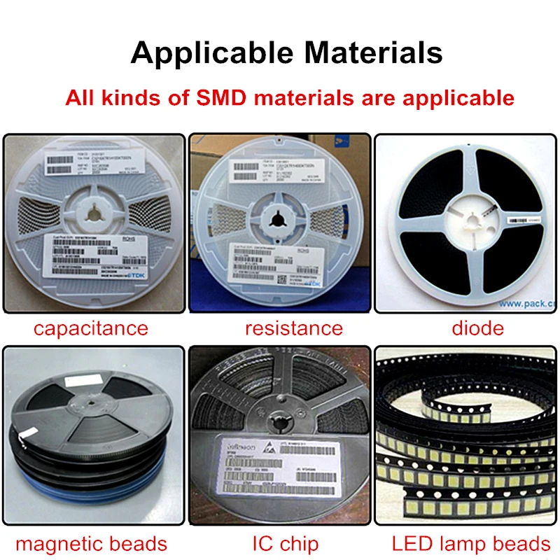 Compteur automatique de composants de pièces SMD Résistance à la vitesse réglable Condensateur d'inductance de puce IC 901 902E Machine de comptage de points électroniques