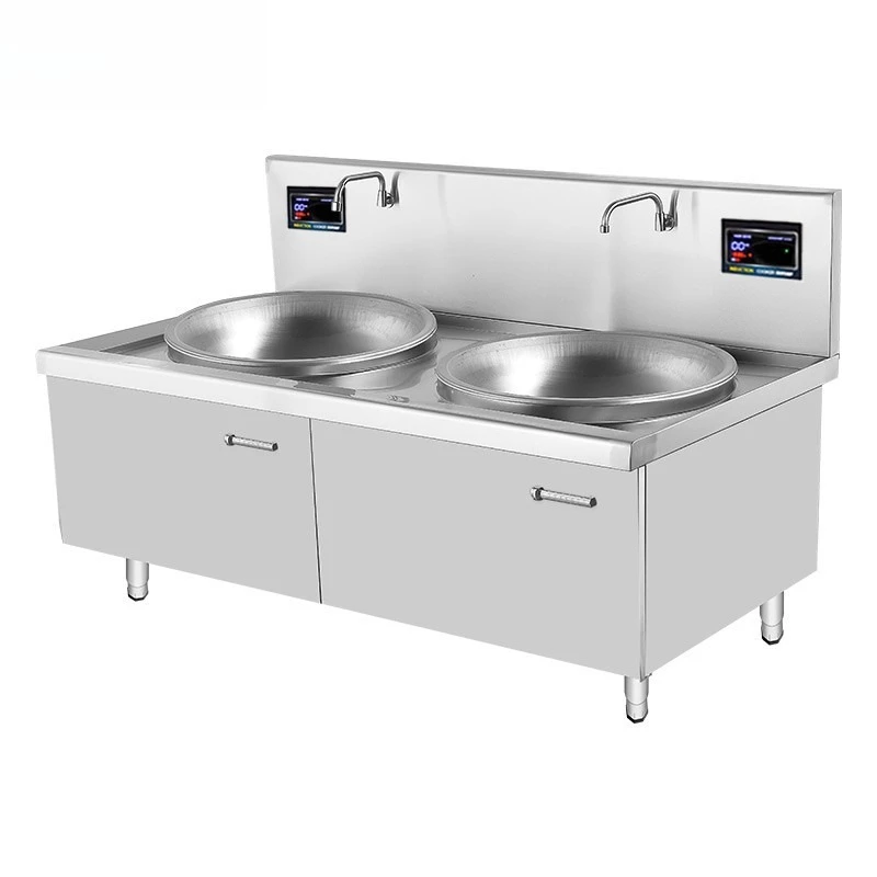 30KW * 2 100CM commercial induction cooker, high power, electromagnetic large pot stove, school