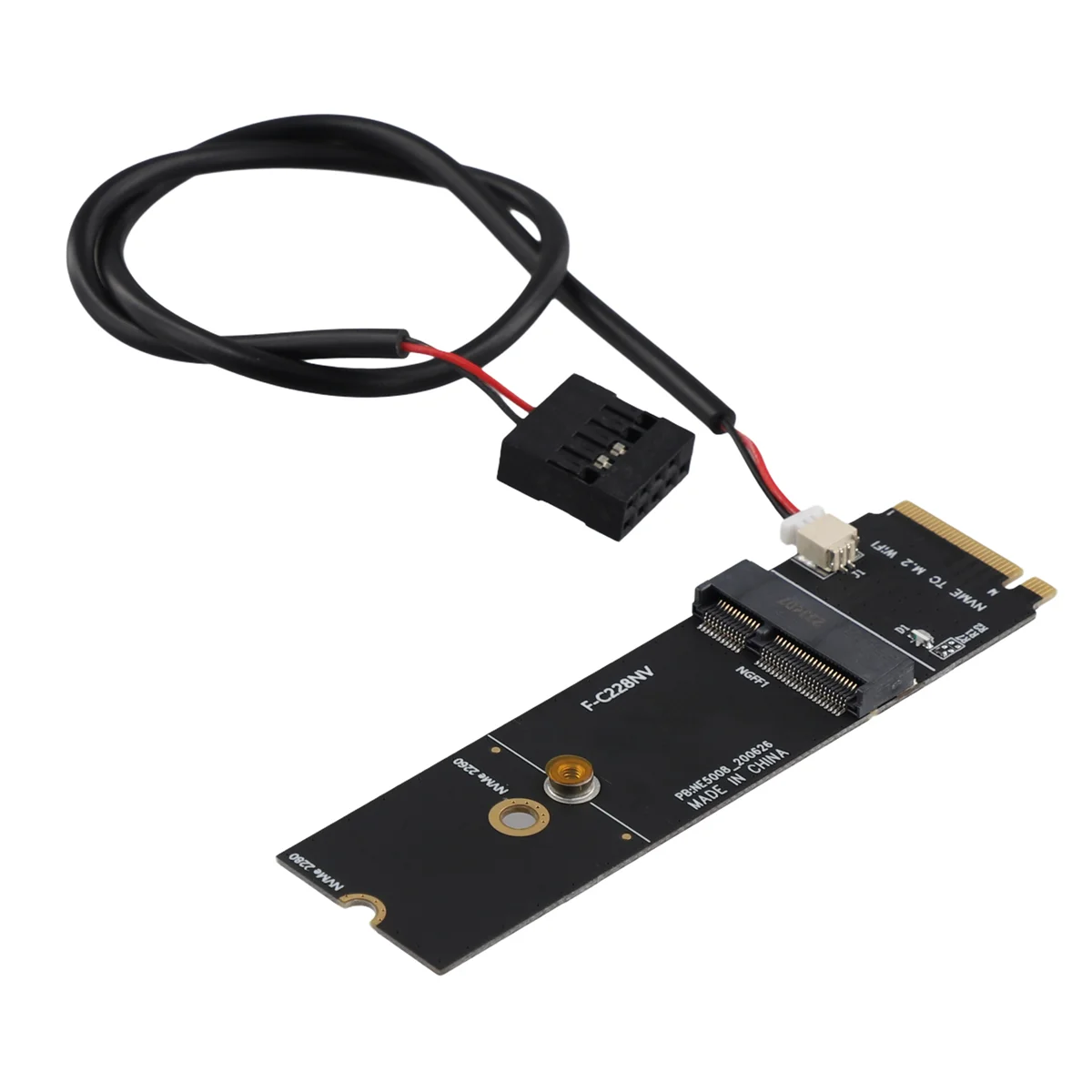 

B68C Wireless M.2 A+E Key Slot to M.2 M Key Wifi Bluetooth Adapter for AX200 9260 Bcm94352Z Card NVMe PCI Express SSD Port
