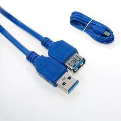 1 strip USB 3.0 Cables Male to Female 1.5m 3m 5m Data Sync USB 3.0 High Speed Extender Cord USB Extension Cable Blue