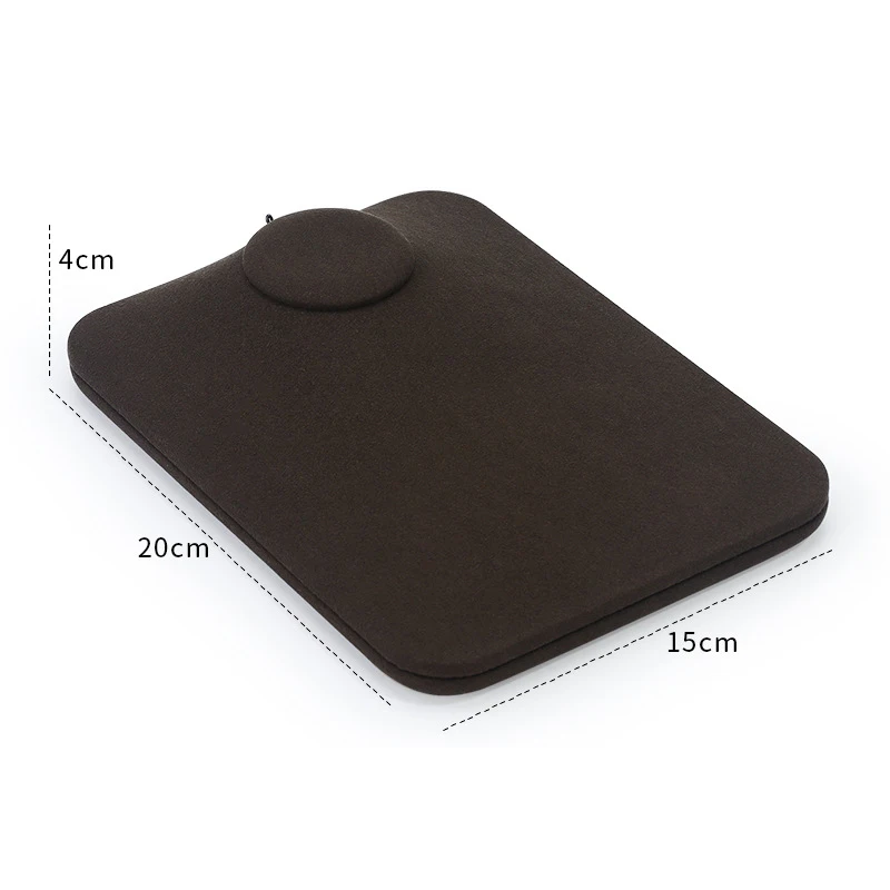 

Jewelry display props, high-end brown microfiber necklace, ring, earring display stand, counter jewelry display