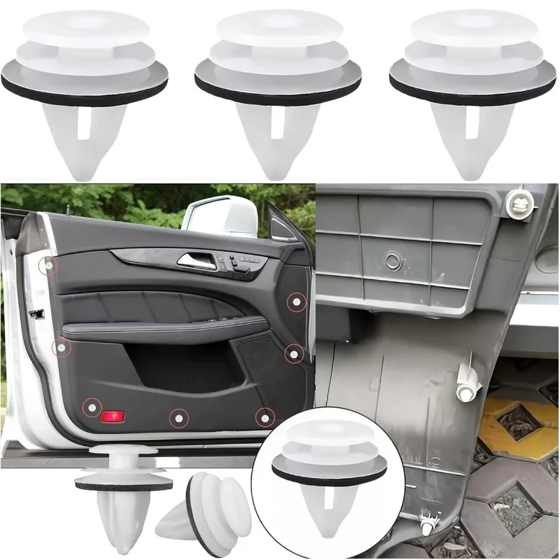 Firm Snap-On Fit Vehicle Interior Retainers, 67 pcs, Truck Cabin Decoration, Cyan Plastic Material for SUV Interior Trim