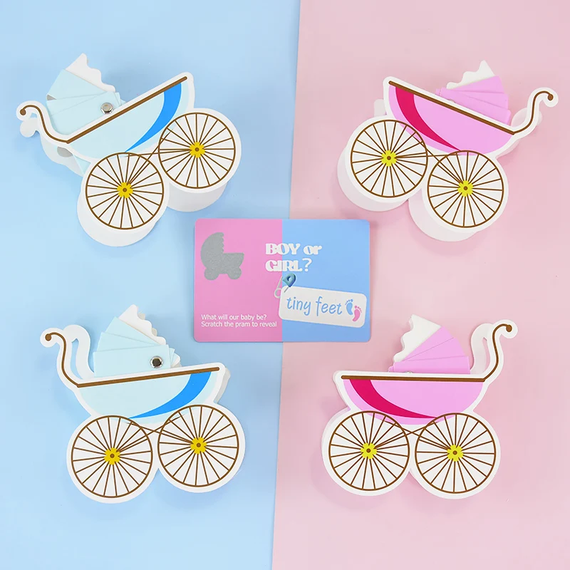 10PCS Baby Carriage Candy Box Baby Shower Gender Reveal Party Gift Packing Boxes Wedding Favor Baptism Birthday Party Supply