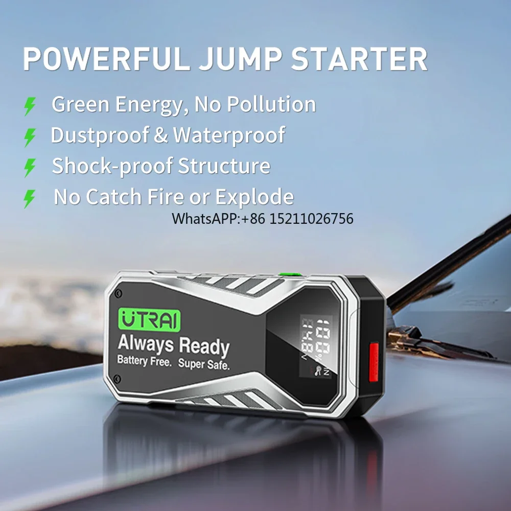 Utrai Super Capacitor Car Jump Starter Work Under -40 Degrees Safe Car Booster 1000A Peak Current for 12V   Engines