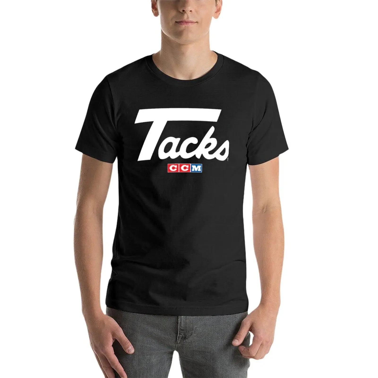 CCM Tacks Retro Ice Hockey Logo T-Shirt oversized t shirt quick drying t-shirt t shirts for men