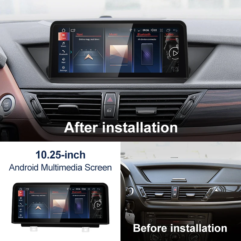 2024 New ID6 ID7 ID8 UI Android System Wireless Carplay AUTO For BMW X1 E84 2012 2013 years GPS NAVI Car Video Players GPS NAVI