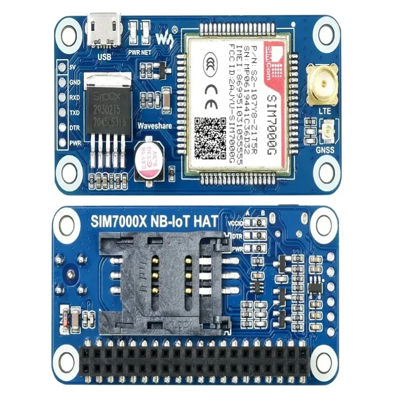 SIM7000G SIM7070G NB-IoT HAT, модуль связи 2G/GNSS для Raspberry Pi с совместимостью по всему миру
