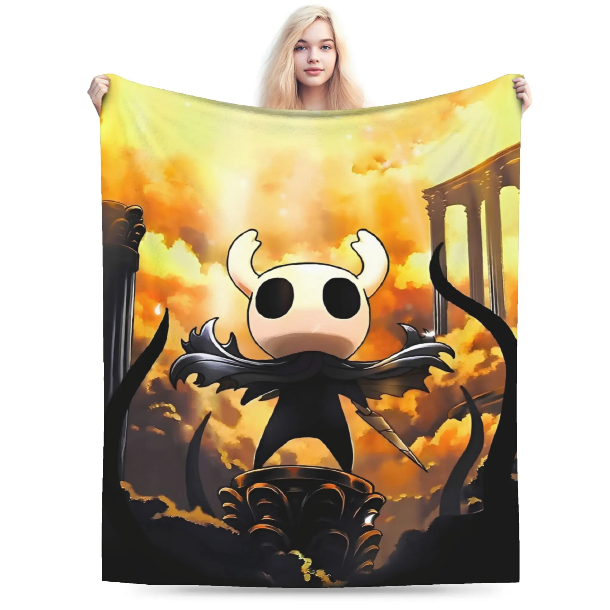 Hollow Knight Funny Games Throw Blanket for Couch  Soft Fuzzy Plush Blanket 50x60 Inch Multiple Sizes Bedspread for All Seasons