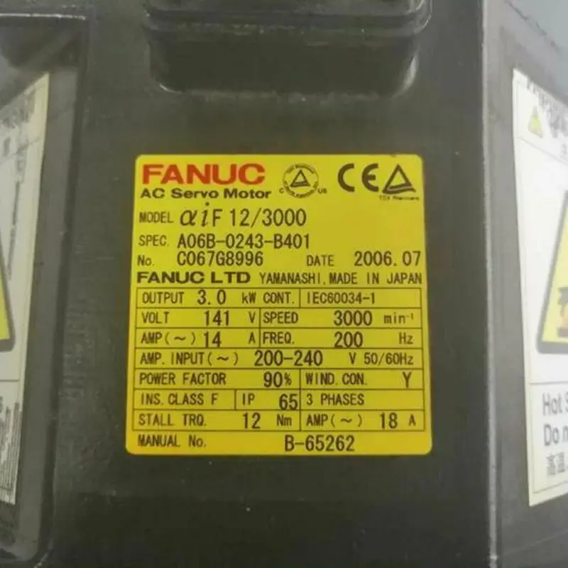 Fanuc A06B-0243-B401 Servo Motor Tested OK  with Expedited Delivery