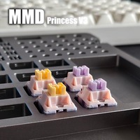 MMD Princess V3 KeySwitch 5Pins 46.5g 53.5g HIFI Linear 48g 62g Tactile Gamer Mechanical Keyboard Switches Factory Lubrication