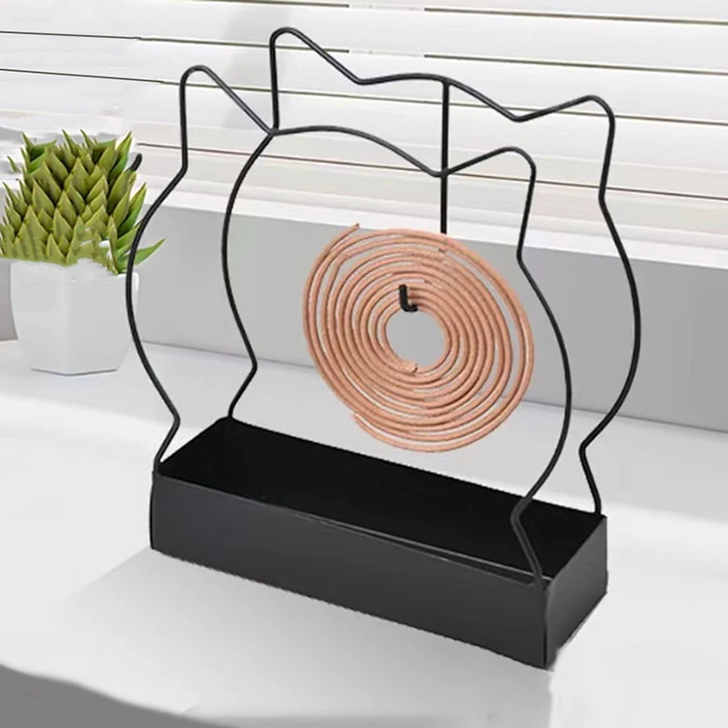 Iron Mosquito Coil Holder Incense Holders Coil Incense Frame Rack For Household Bedroom Summer Mosquito Repellent Coil Rack