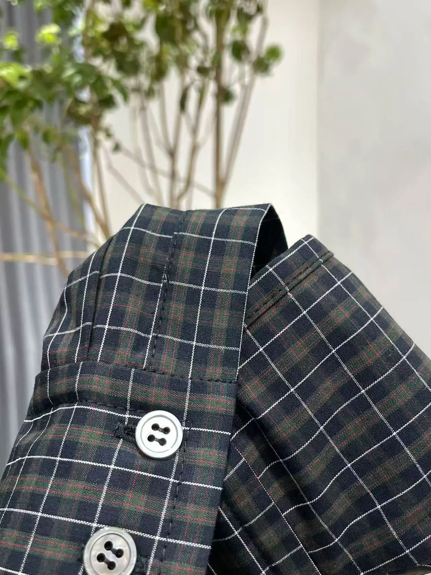 

Nok Xiaola Authentic Vintage Loose Fit Long Sve Plaid irt Women's Casual Breathable Cotton irt Autumn 2025 New Arrival