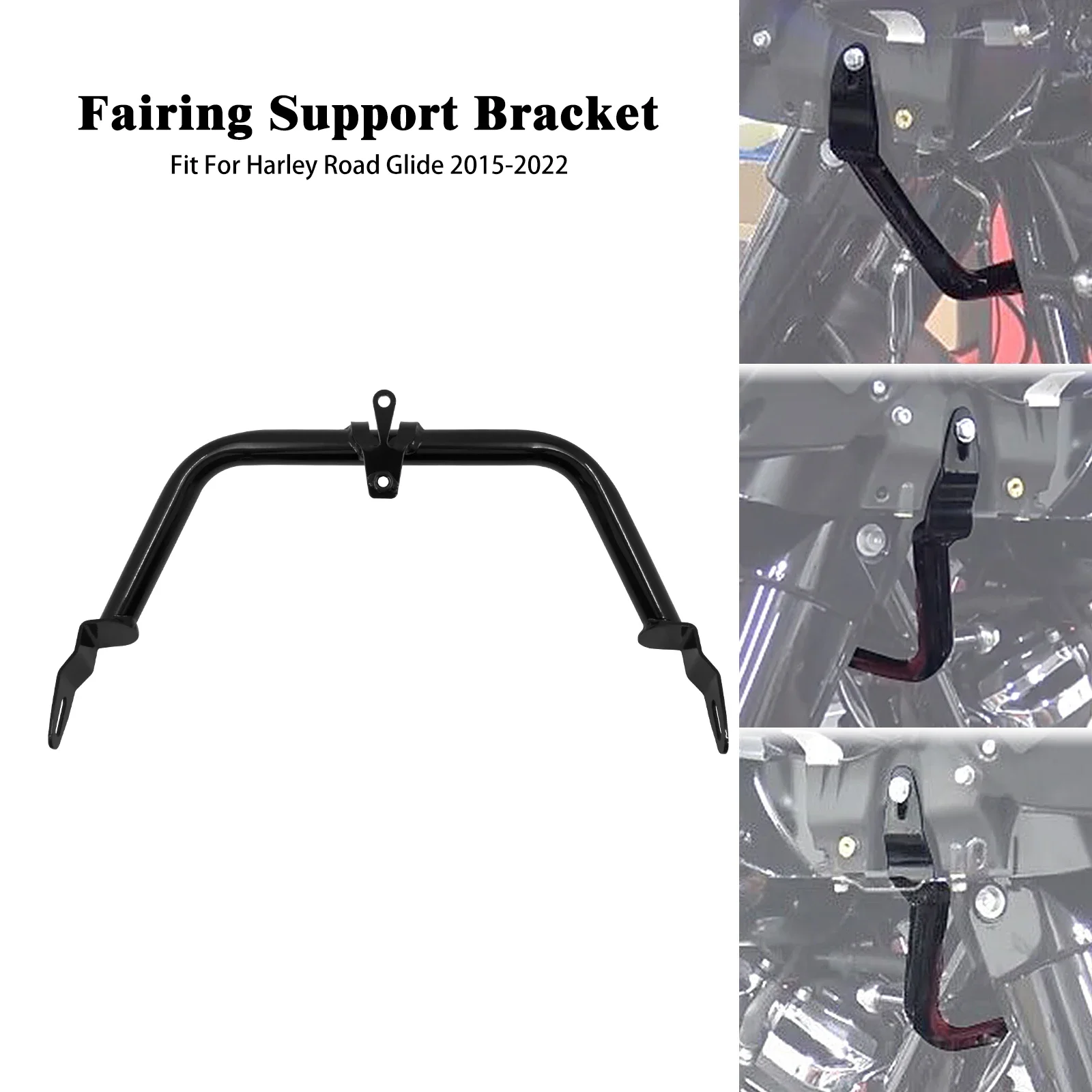 

Motorcycle Fairing Support Bracket Black Chopped Engine Guard For Harley Touring Road Glide Limited FLTRK Ultra FLTRU 2015-2023