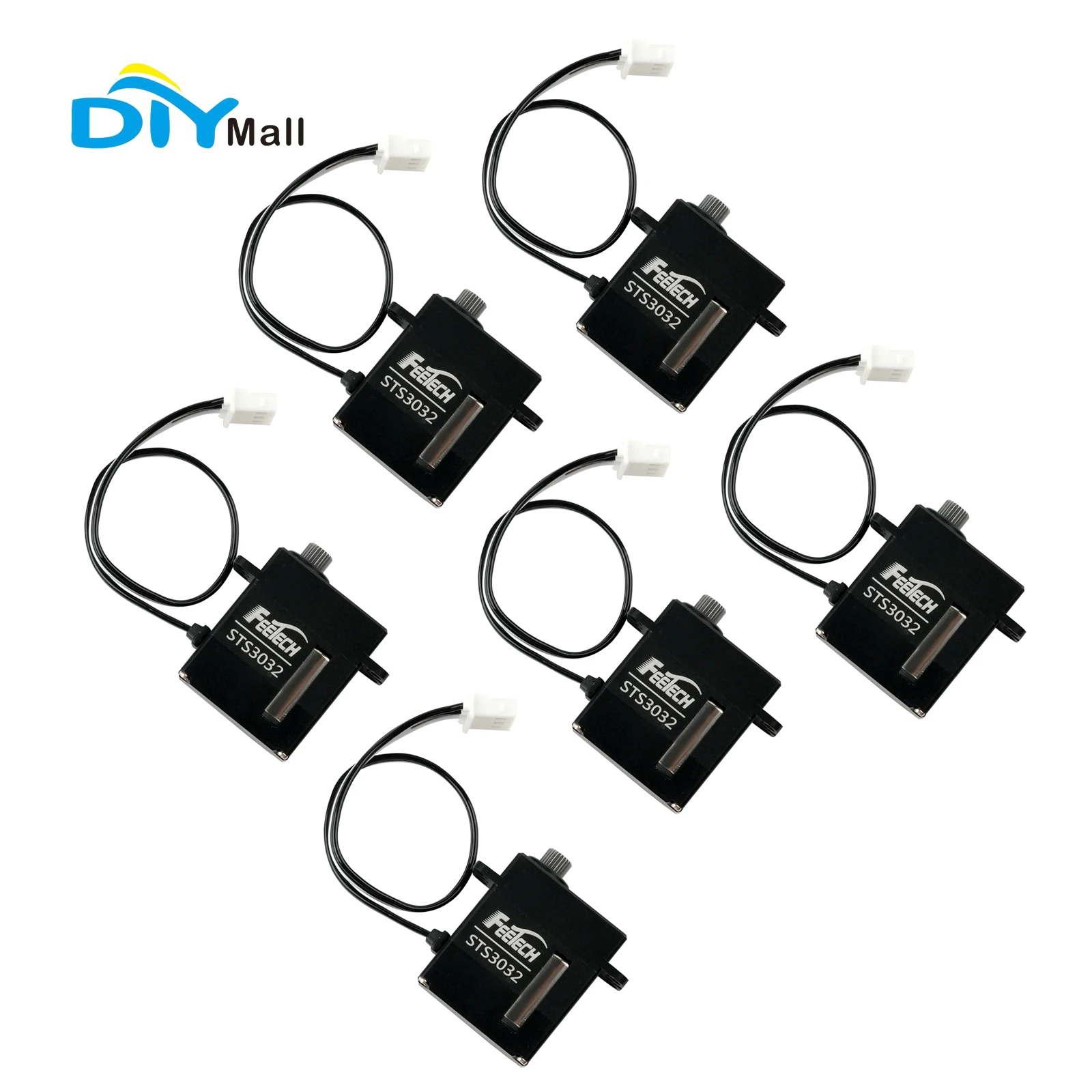 

Feetech ST-3032 6V 4.5KG Metal Gear Coreless Motor Servo 360° Magnetic Encoder TTL Serial Bus for RC Robot Model (1/3/6 Packs)