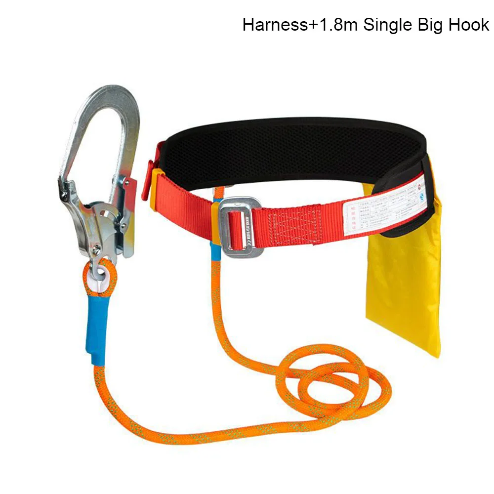 Single Waist Work Safety Belt High-altitude Safety Harness for Climbing Training Electrician Construction Protective Safety Rope