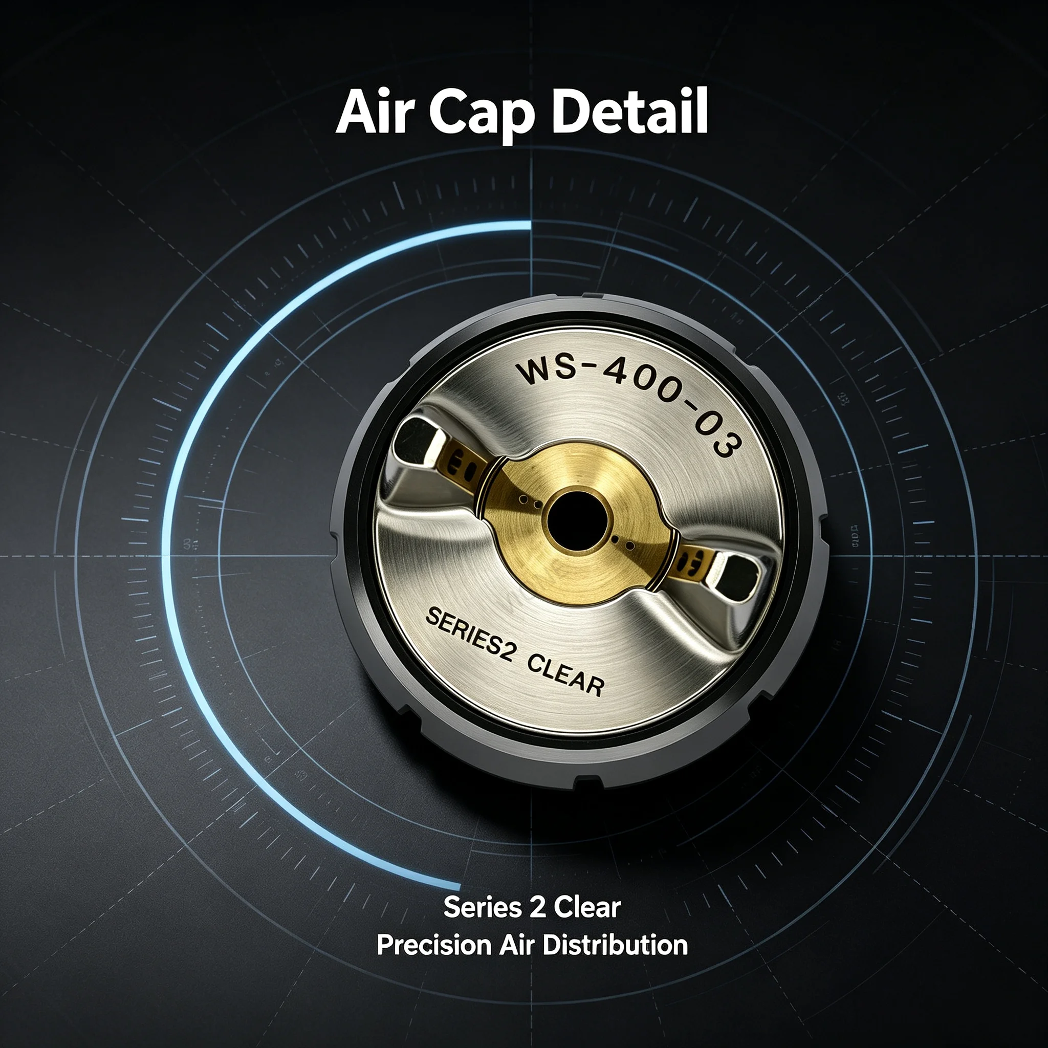 Japan WS-400-03 Air Cap, Needle & Nozzle Set Spray Gun Replacement Parts Compatible with the WS-400-SR2 Clear series