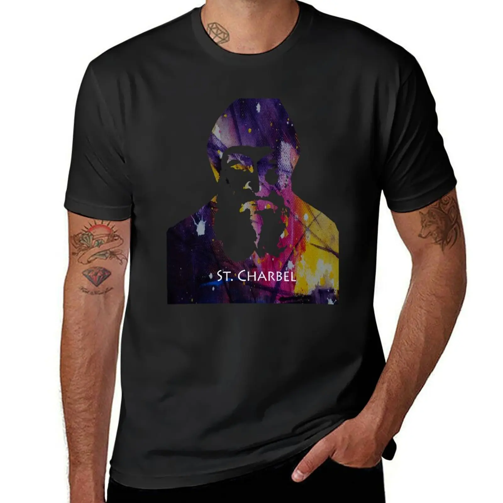 

St. Charbel Makhlouf T-Shirt customs design your own oversizeds mens graphic t-shirts pack