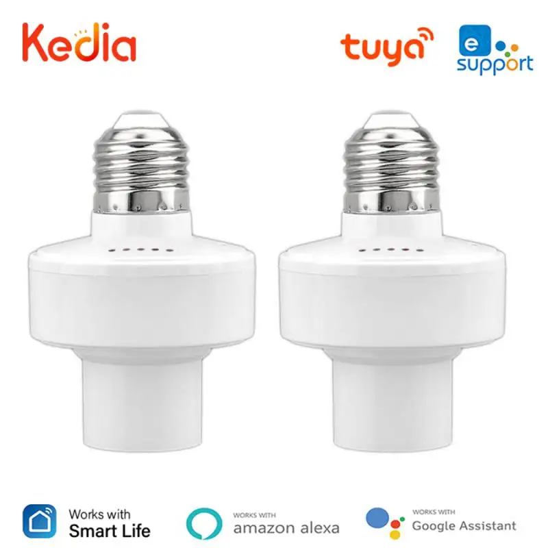 Tuya WiFi E27 LED Bulb Adapter Lamp Holder eWelink Smart Life Voice Control Timer Smart Home Base Work With Alexa Google Home