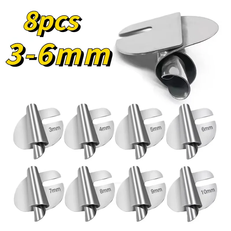 5/1pcs Stainless Steel Sewing Rolled Hemmer Foot 3mm-6mm Universal Sewing Machine Presser Foot DIY Crafts Hemming Puller Tool