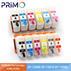 6 Colors 378XL 478XL 378 478 XL Refillable Ink Cartridge With Auto Reset Chip for Epson Expression XP-15000 XP-15010 XP-15080