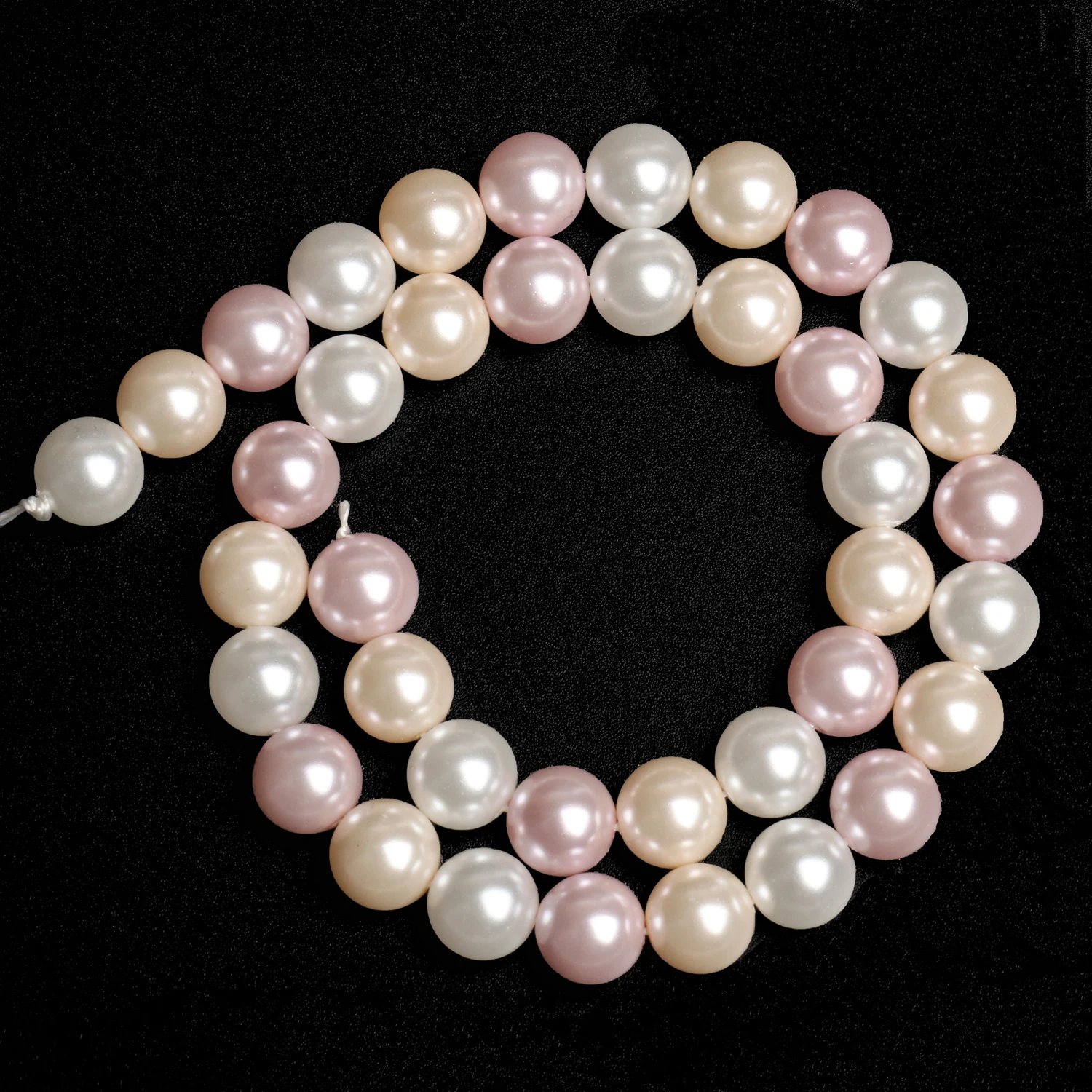 White Pink Shell Pearls Beads Natural Shell Round Loose Spacer Beads for Jewelry Making DIY Bracelet Earrings 15\'\' 4 6 8 10mm