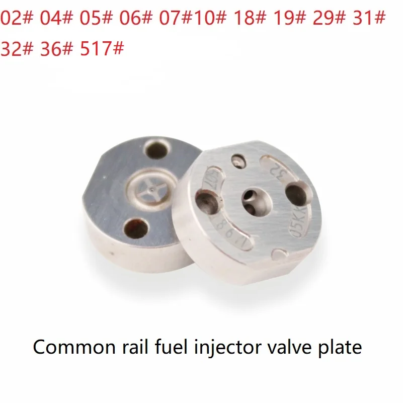 Control valve plate 02#04#05#06#07#10#18# Common rail fuel injector valve orifice plate 19#29#31#32#36# For Denso fuel injectors