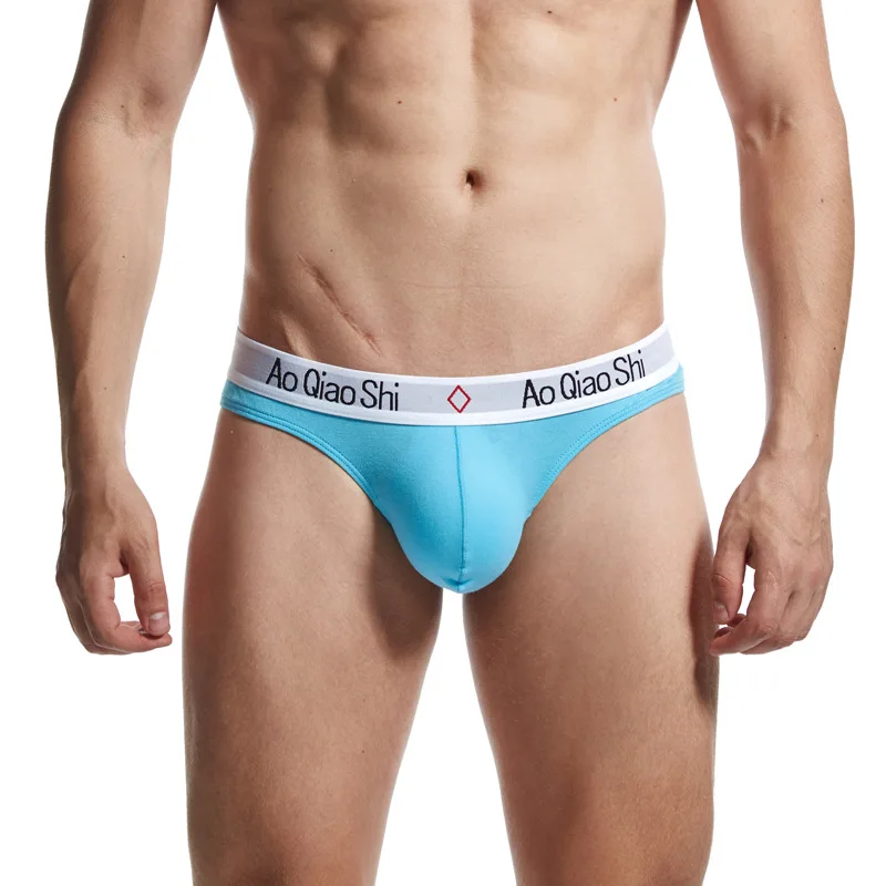 Men's Bikini Briefs Sexy Low-Waist U Large Pouch Underwear High Elastic Soft Underpants Lingeries Panties Calzoncillos Hombre