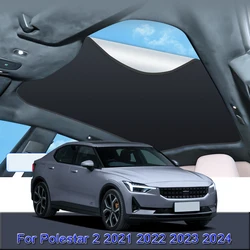 For Polestar 2 2021 2022 2023 2024 Car Electrostatic Adsorption Sunroof Sunshade Heat Insulation Skylight Sticker Auto Accessory