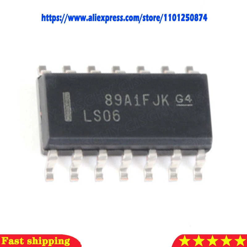 5PCS LS06 74LS06 SN74LS06DR SOP14 3.9mm