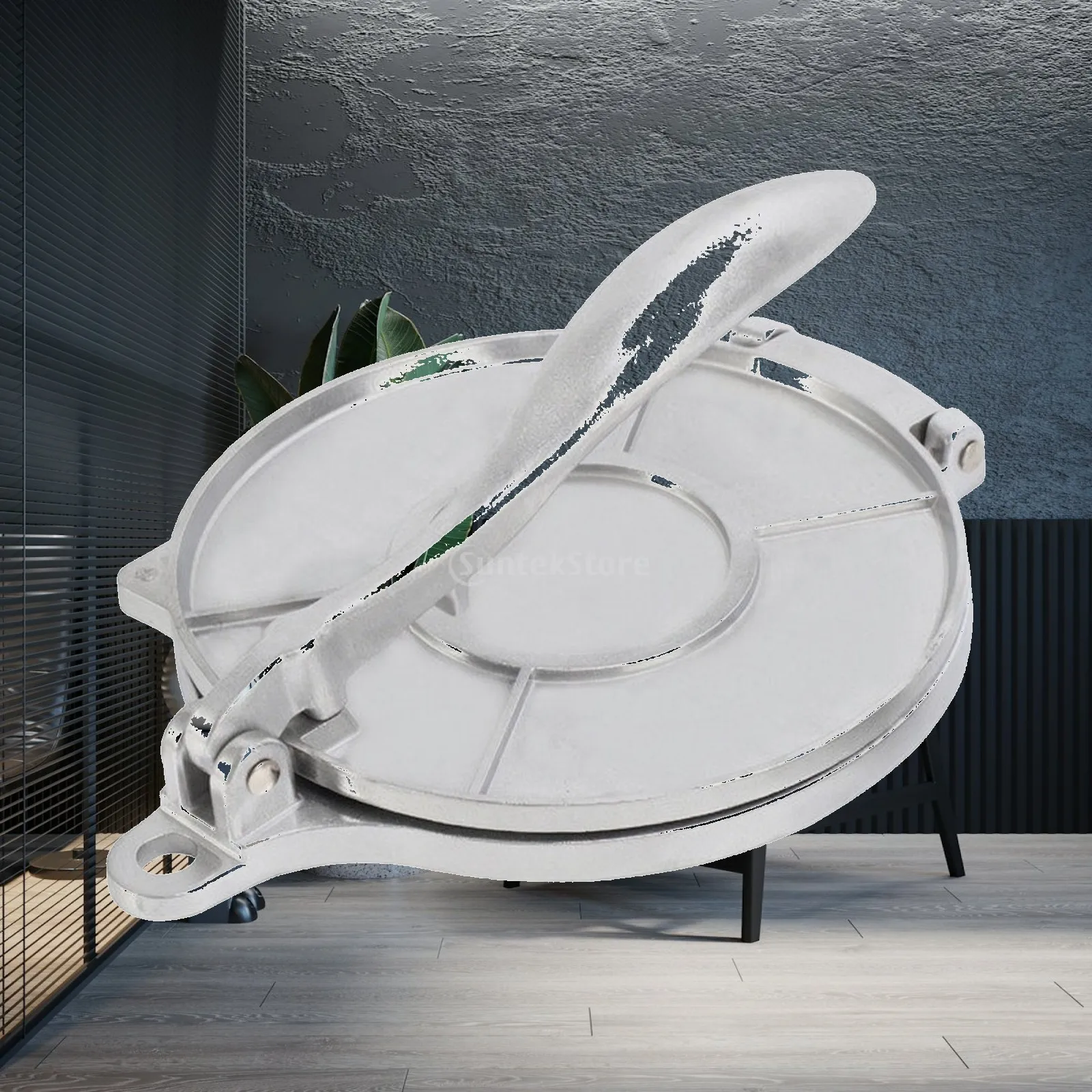 Hand Operated Dough Press Machine Aluminum Tortilla Maker for Dumpling Wrappers Pancakes Flatbreads Kitchen Aid