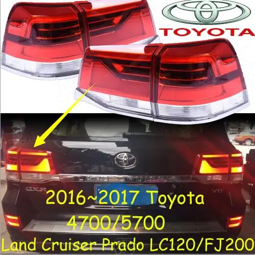 

car-styling LED prado rear light Cruiser taillight 2016~2017 LC200 FJ200 4700 car accessories prado cruiser daytime light