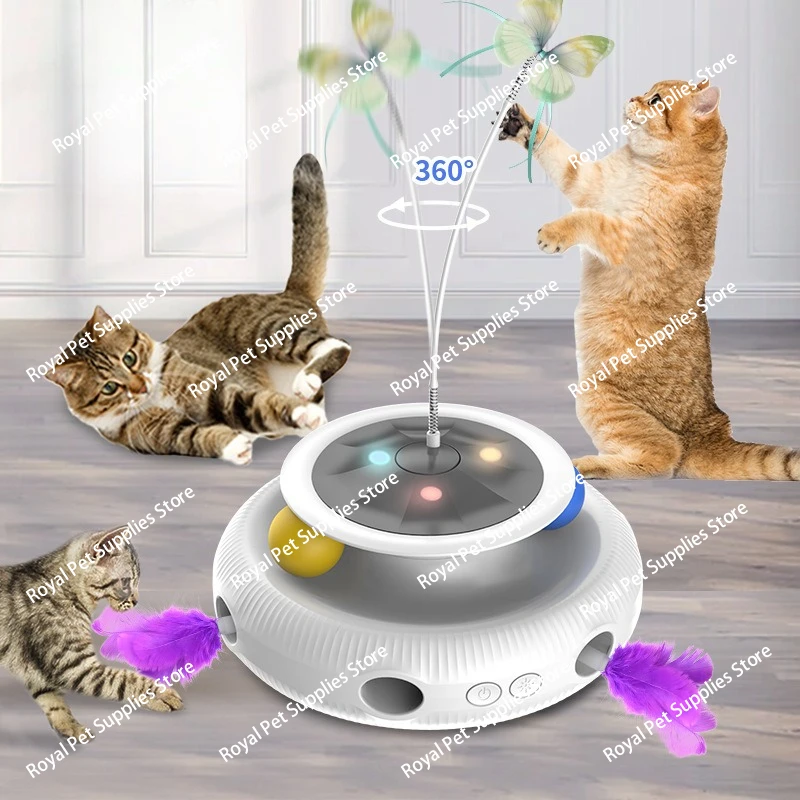 

Новая многофункциональная электрическая игрушка для кошек, самостоятельная для снятия скуки, автоматический интеллектуальный тизер для кошек, проигрыватель для кошек, чтобы дразнить кошек