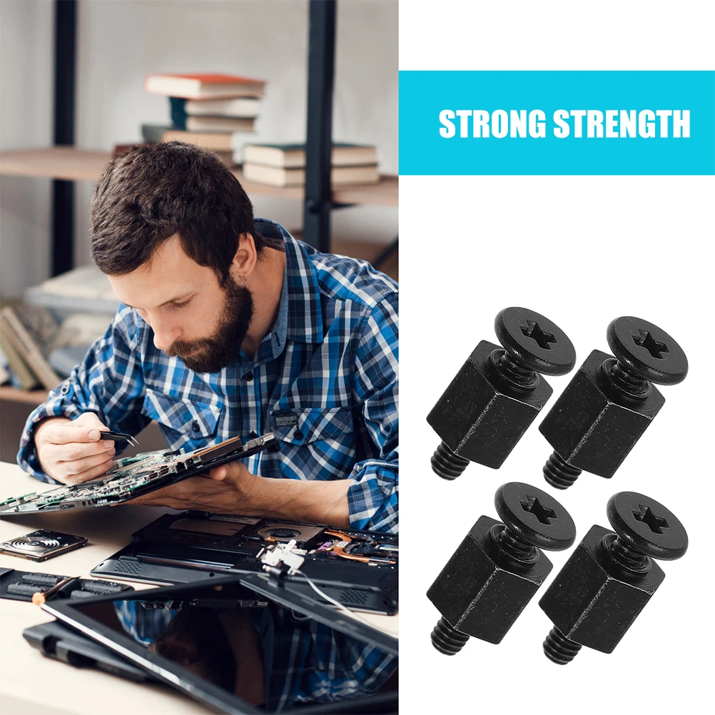 

12pcs Hexagon Head Motherboard Strong Iron Secure Mounting Screws For Pc Computer Laptop Durable Ssd Case Screws