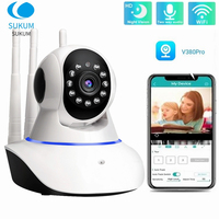 3MP IP WIFI Camera V380 Pro Auto Tracking Smart Home Video Surveillance Wireless Security Protection Camera Mini Baby Monitor