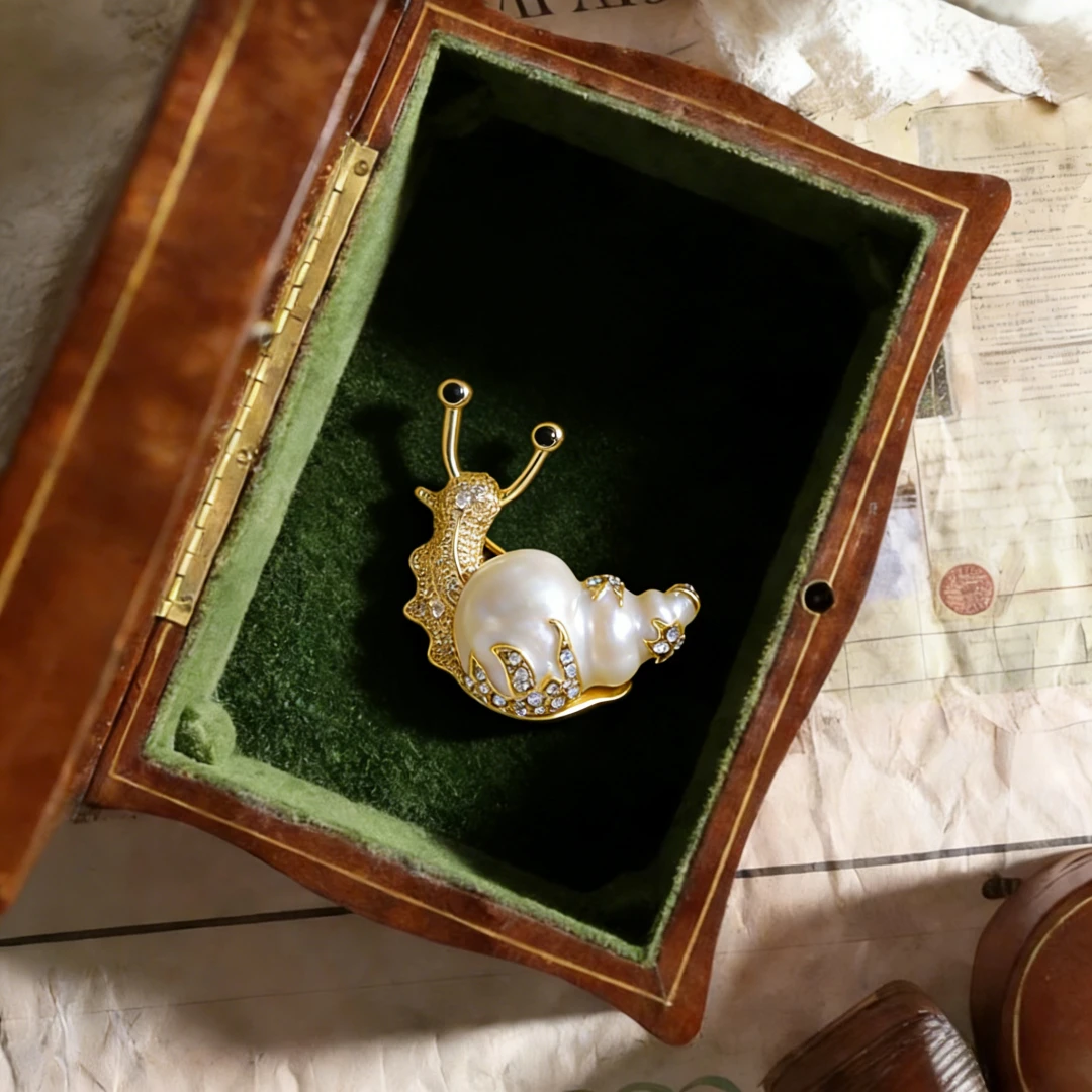 Barocke, luxuriöse, wunderschöne Brosche im Schneckendesign für Männer und Frauen, Schmuckzubehör, Überraschungsgeschenk für Paare für Hochzeiten, Feiertage und Partys