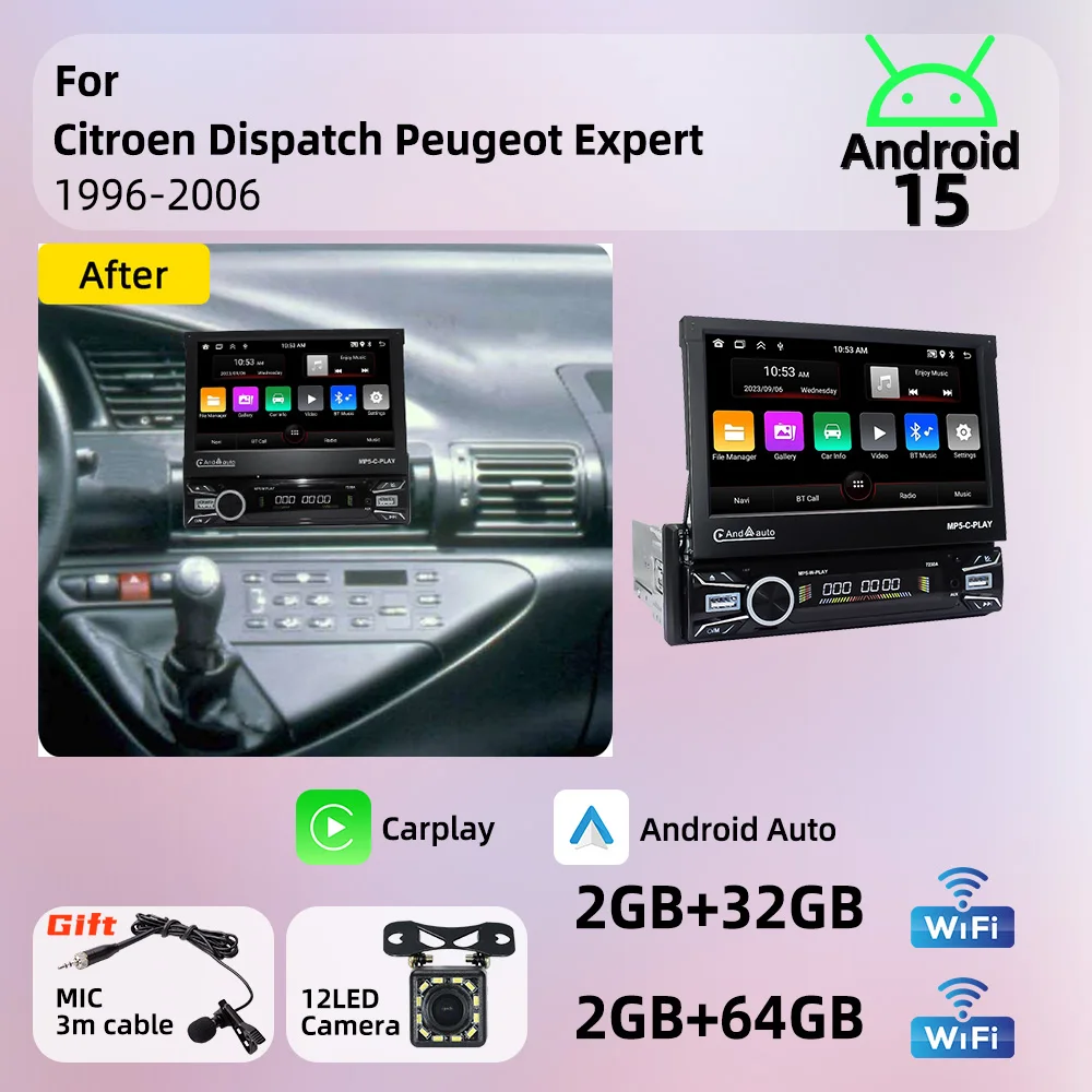 Android Radio 1Din Stereo 7