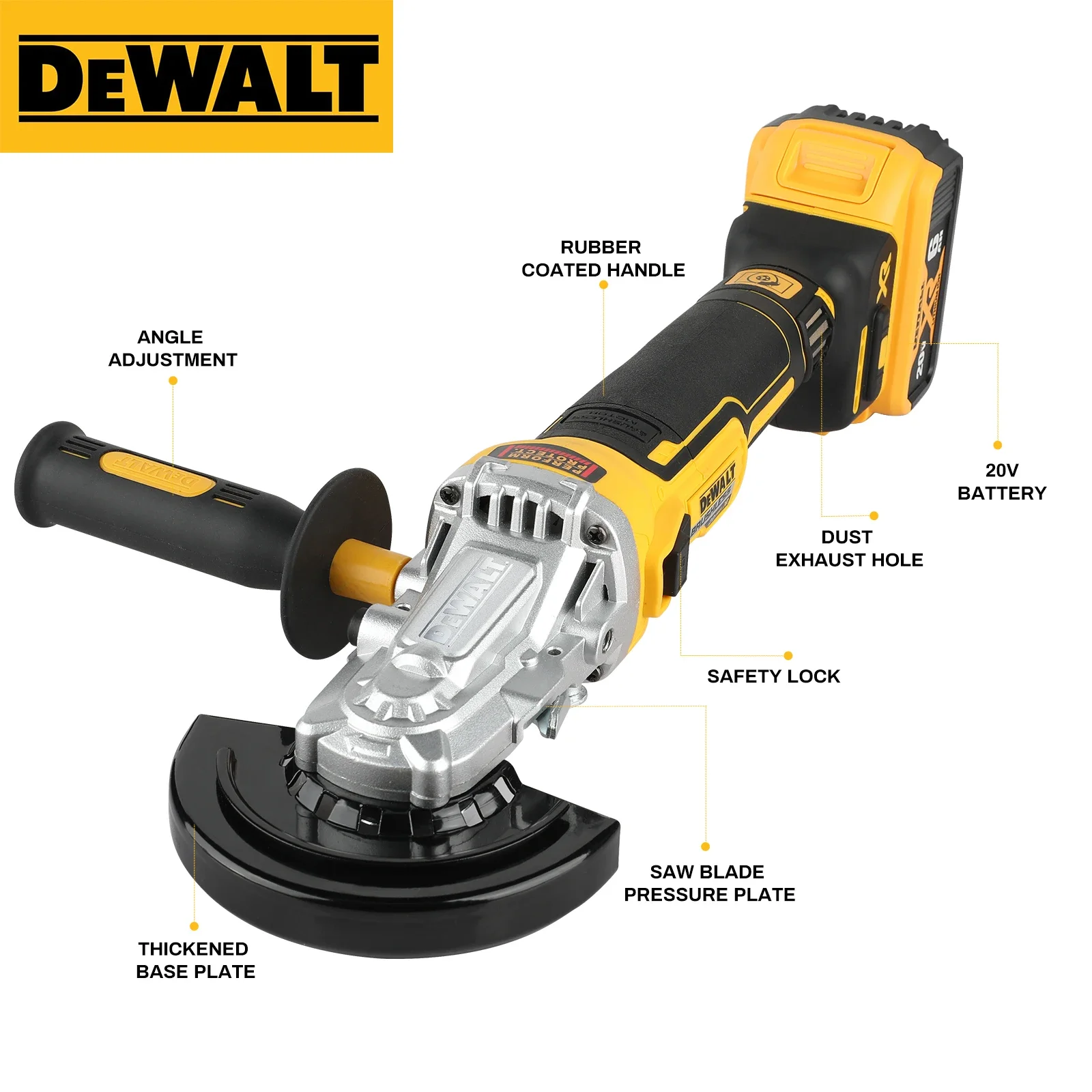 Dewalt DCG405FN 125MM amoladora angular sin escobillas inalámbrica 9000RPM máquina cortadora pulidora para baterías de litio - Detail 1